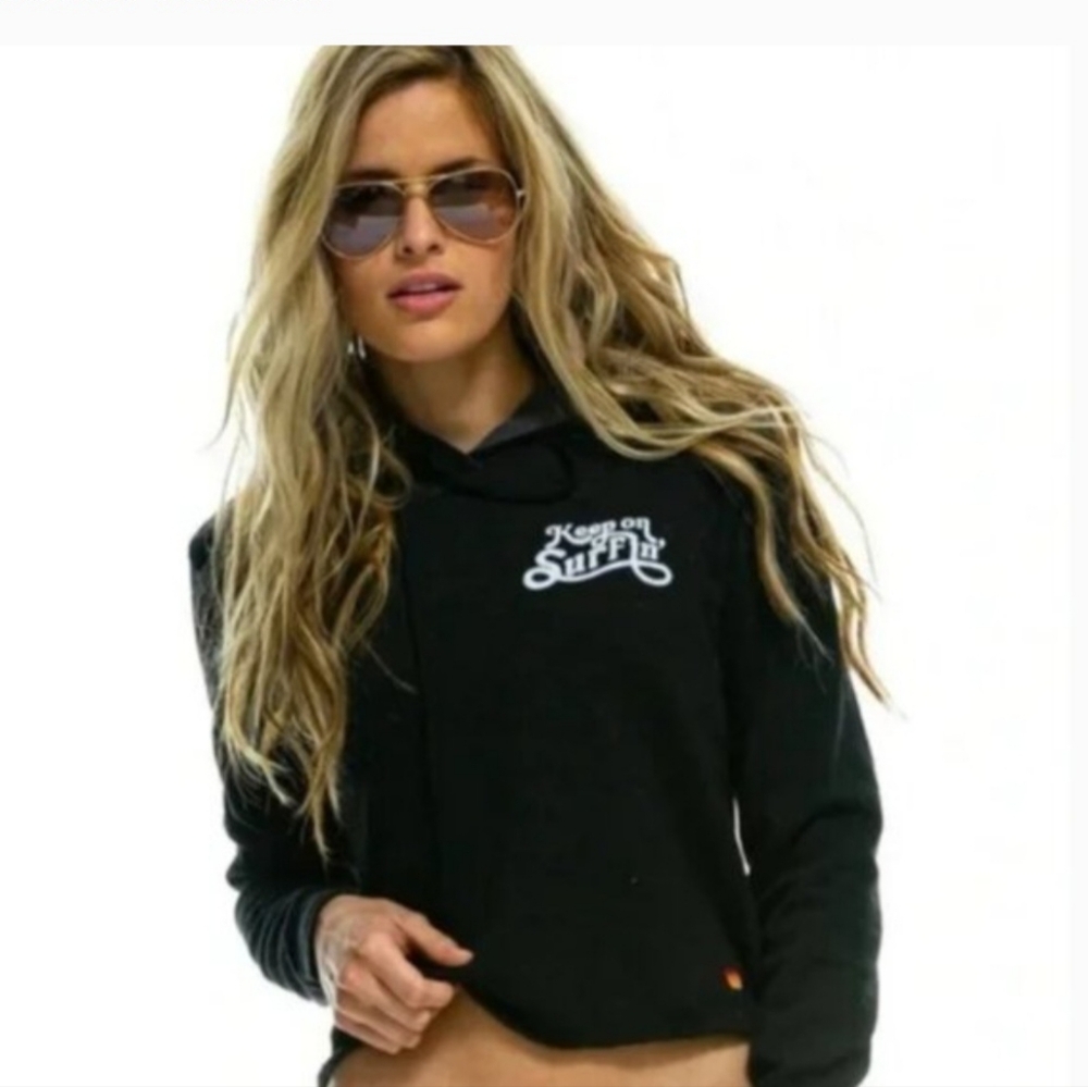 Aviator Nation "Cropped" Sweatshirt - Keep on Surfing 🖤